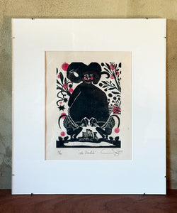 "Le Diable" From "Lux" / Limited Edition Lino Print / READY TO HANG