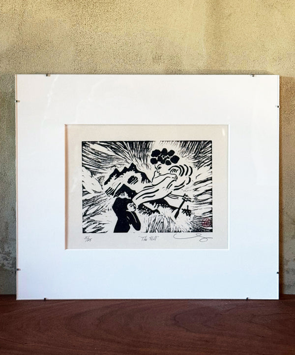 "The Hill" Limited Edition Woodcut Print / READY TO HANG