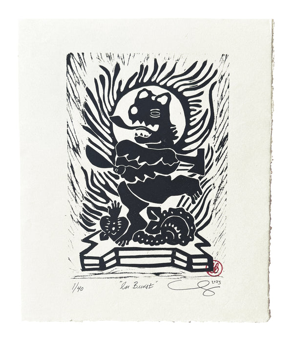 "Inbutsu"/  Limited Edition Linocut Print