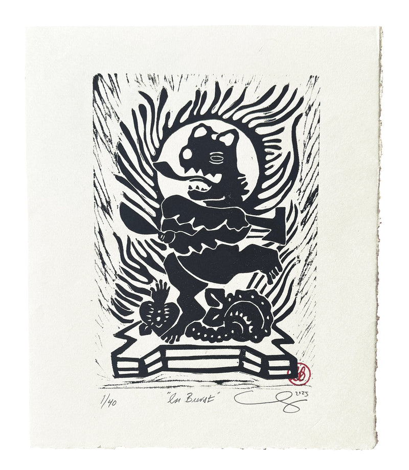 "Inbutsu"/  Limited Edition Linocut Print