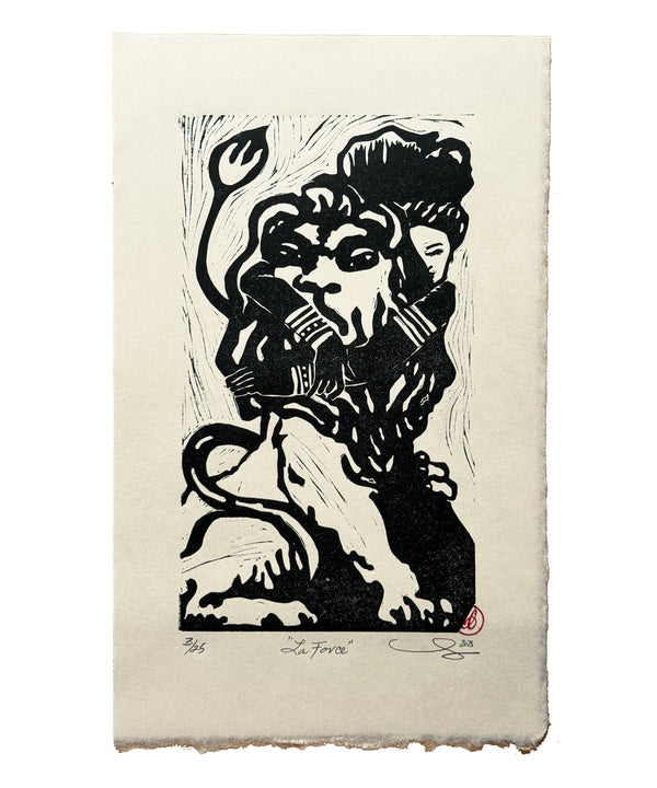 "La Force" Limited Edition Lino Print / READY TO HANG
