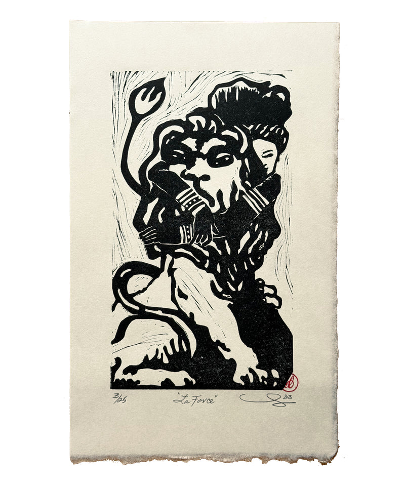 "La Force" Limited Edition Lino Print / READY TO HANG