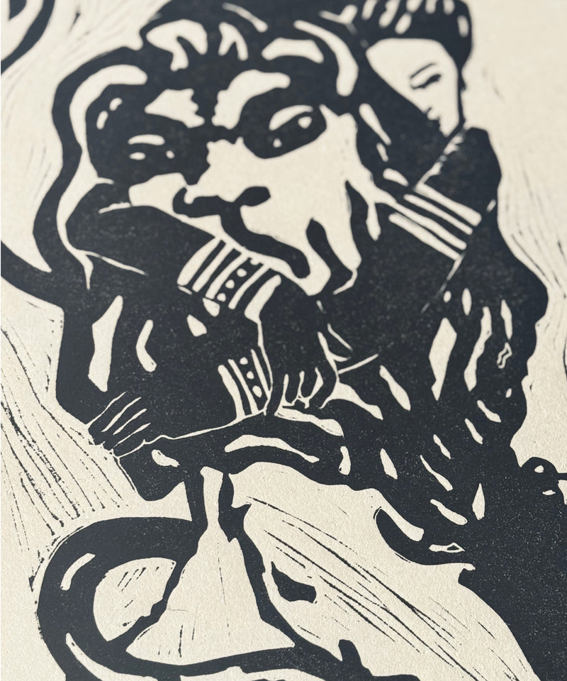 "La Force" Limited Edition Lino Print / READY TO HANG