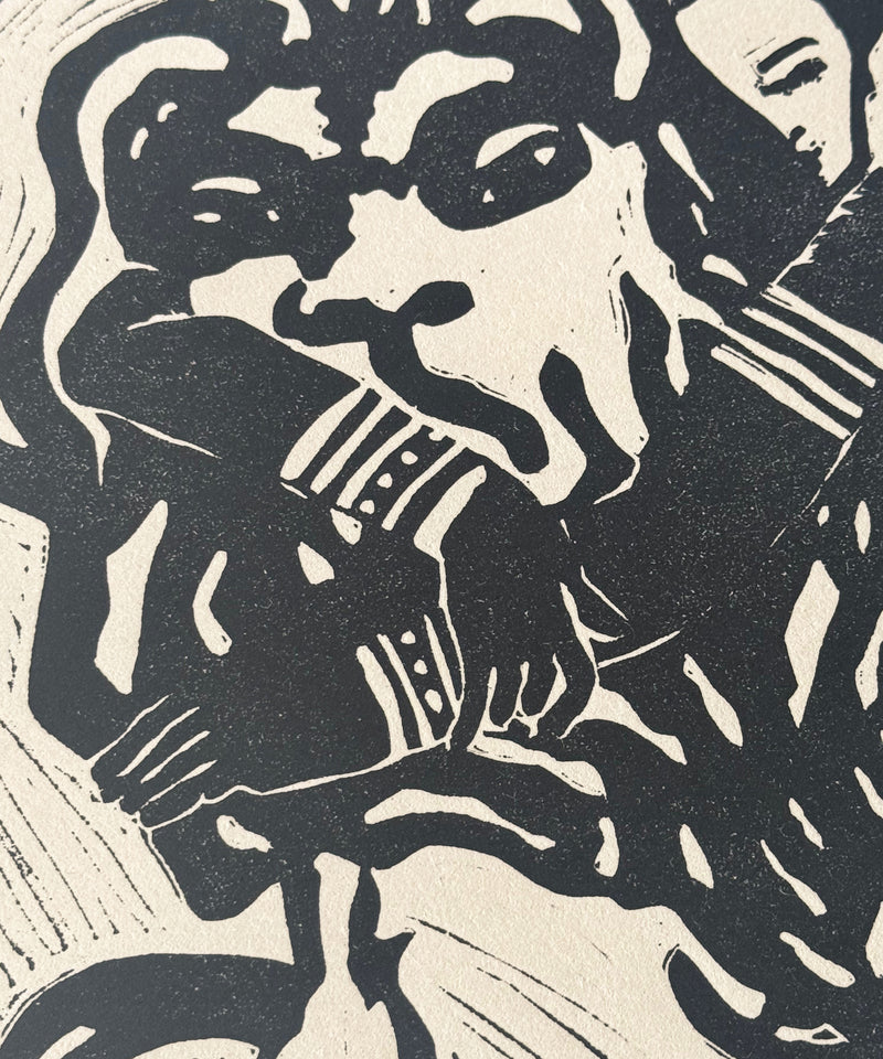 "La Force" Limited Edition Lino Print / READY TO HANG