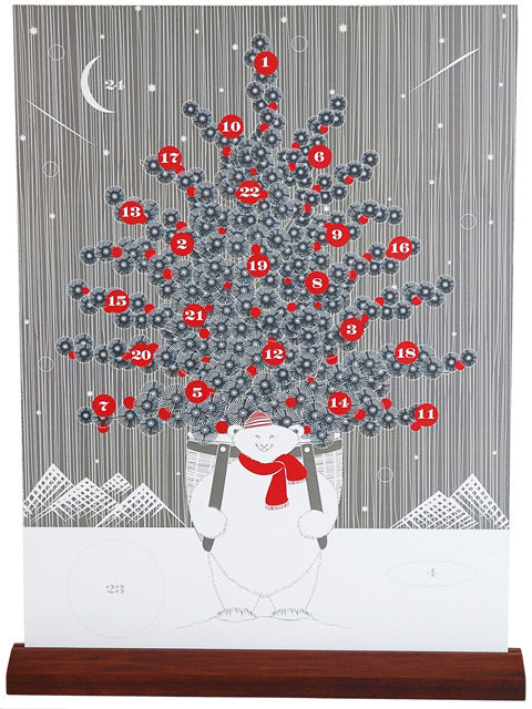 Nastami Family Advent Calendar For Scratching A3 Grey Christmas Calendar For The Whole Family
